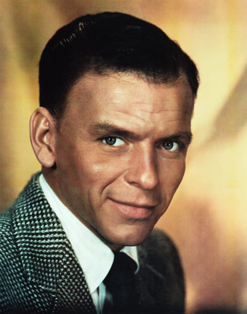 Portrait of musician Frank Sinatra.