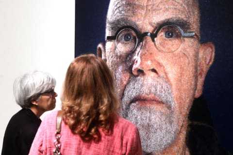 Portrait from Chuck Close's "Mosaics" Exhibition.