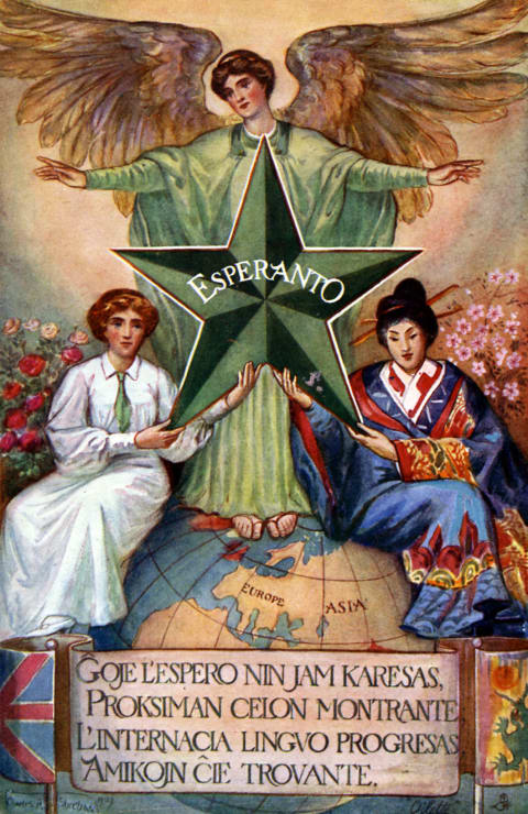 Esperanto postcard from Britain circa 1917.