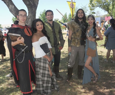 Festival attendees at the 55th Annual Renaissance Pleasure Faire held on April 29, 2017, in Irwindale, California. 