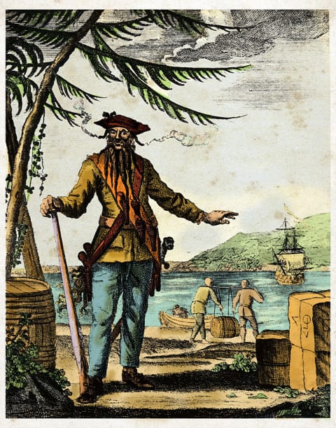 Edward Teach, a.k.a. Blackbeard.