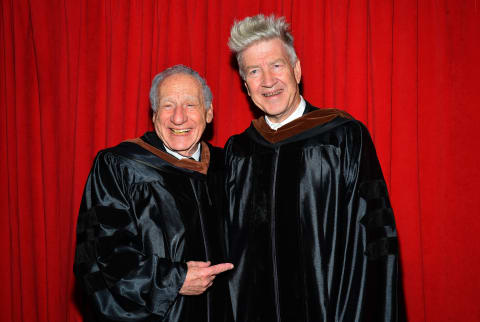 Mel Brooks and David Lynch in 2012.