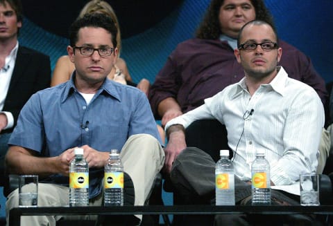 J.J. Abrams and Damon Lindelof on the ‘Lost’ panel at the 2004 TCA press day.