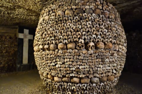 The underground ossuaries in Paris are estimated to hold the remains of more than 6 million people. 