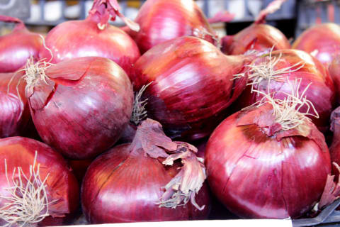 Red onions.