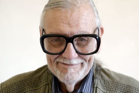 George Romero attends the Lucca Film Festival in 2016.