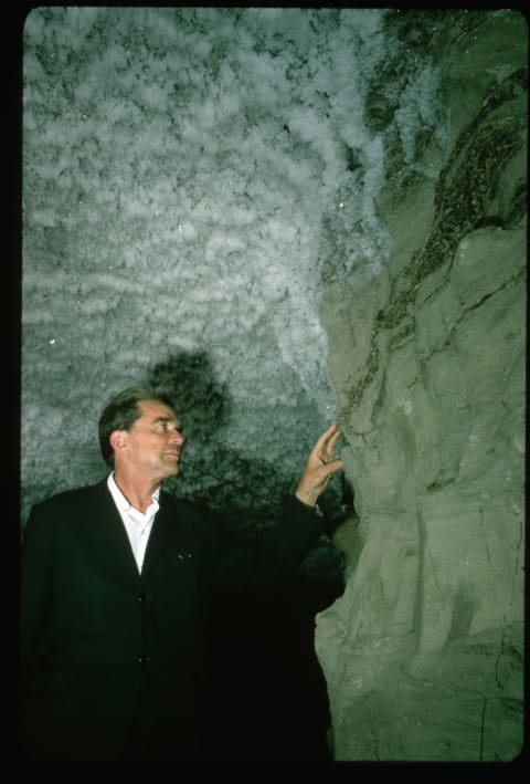 Pavel Melnikow in Cave at Yakutsk's Permafrost Institute.