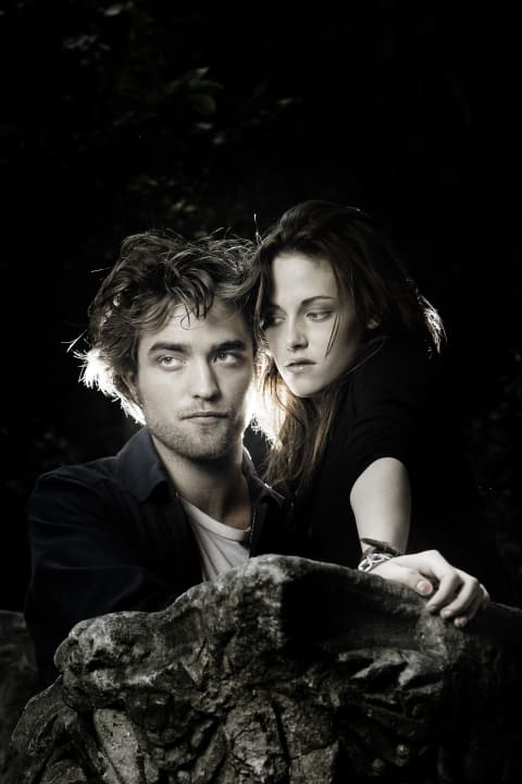 Robert Pattinson and Kristen Stewart promote 'Twilight' at the 2008 Rome Film Festival.