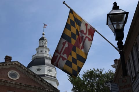 Maryland State Capitol Building In Annapolis.