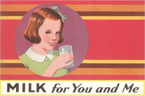 Vintage ad for milk.