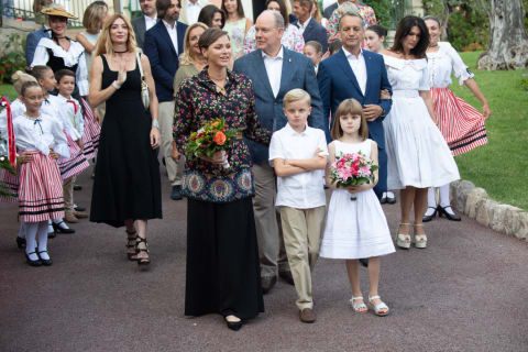 Princess Charlene, Prince Albert II, Prince Jacques, and Princess Gabriella of Monaco.