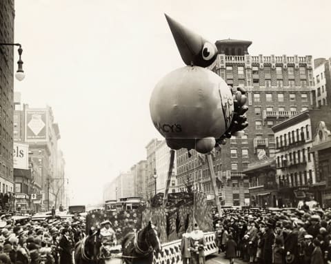 A balloon at an early Macy's Thanksgiving Day Parade.