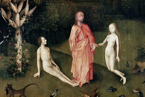 Detail of ‘The Garden of Eden’ (left panel) from ‘The Garden of Earthly Delights’ by Hieronymus Bosch