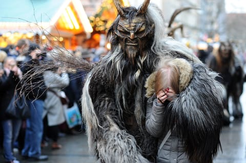 A person dressed as Krampus in Germany.