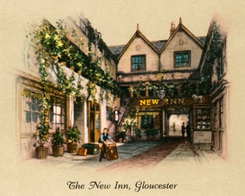 The New Inn, Gloucester, England, circa 1936.