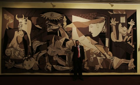 The ‘Guernica’ tapestry at the United Nations.