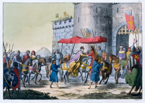 The wedding of Edward I and Eleanor of Castile.