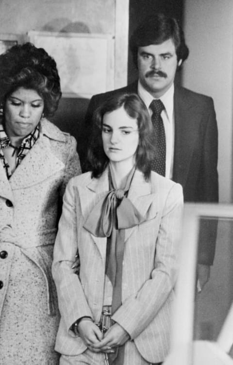 Patty Hearst on her way to court.