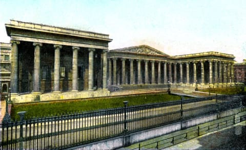 An early 20th-century image of the British Museum in London.