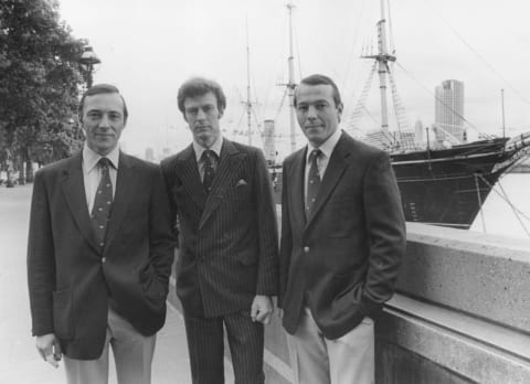 (Left to right) Oliver Shepard, Ran Fiennes, and Charles Burton in August 1979.