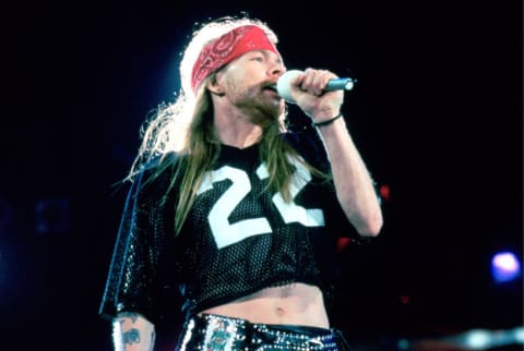 Don't cry if you miss the soundcheck, guys—Axl is snoozing. 