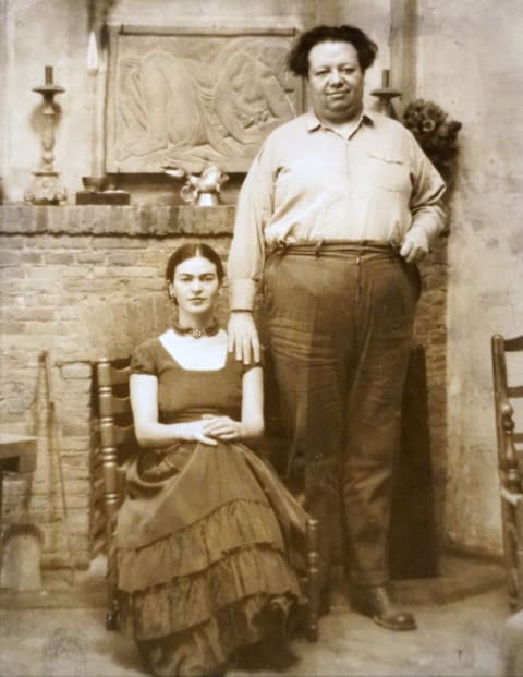 Frida Kahlo and Diego Rivera in 1931.