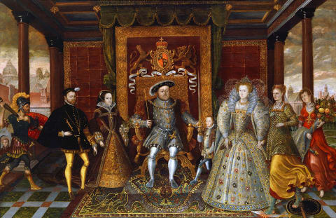 'An Allegory of the Tudor Succession: The Family of Henry VIII,' circa 1590.