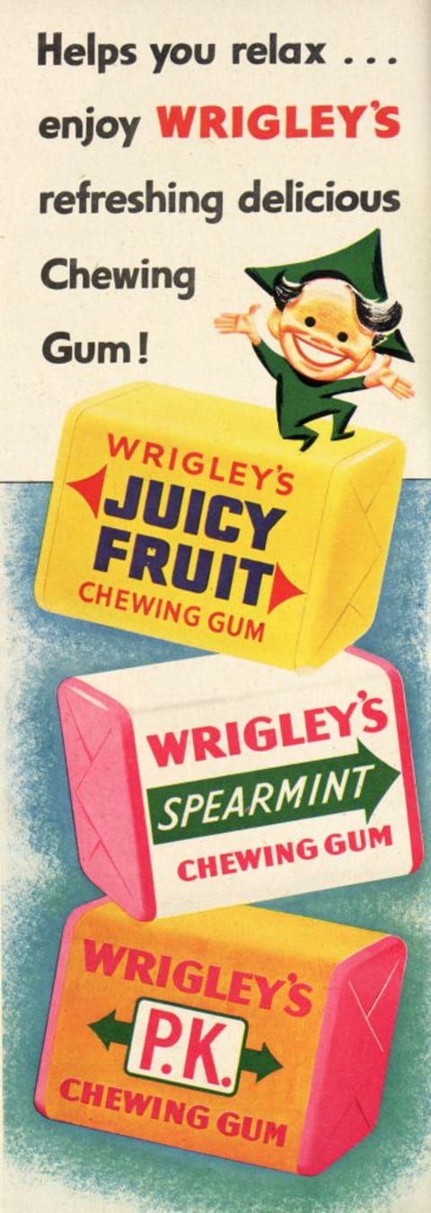 An ad for Wrigley’s gums from the 1950s.