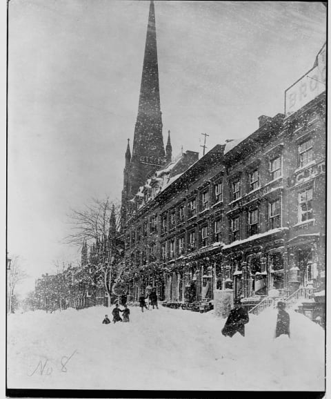 New York during the Blizzard of 1888.