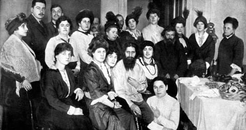 Grigori Rasputin with a group of women.