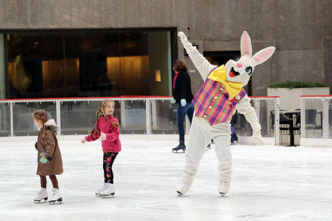 Not every Easter Bunny knows how to ice skate.