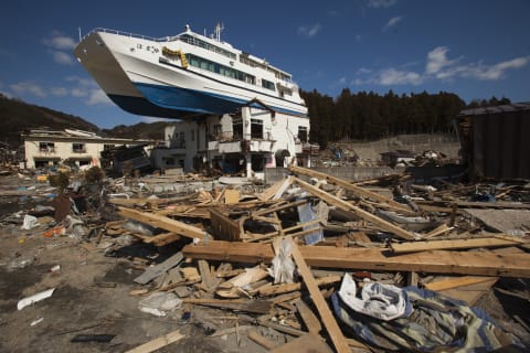 Scenes of devastation after the massive Tohoku earthquake and tsunami in Japan.