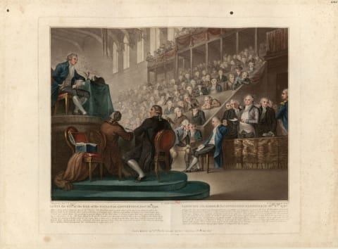 Louis XVI before the National Convention in December 1792.