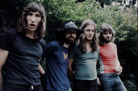 Roger Waters, Richard Wright, Nick Mason, and David Gilmour of Pink Floyd.