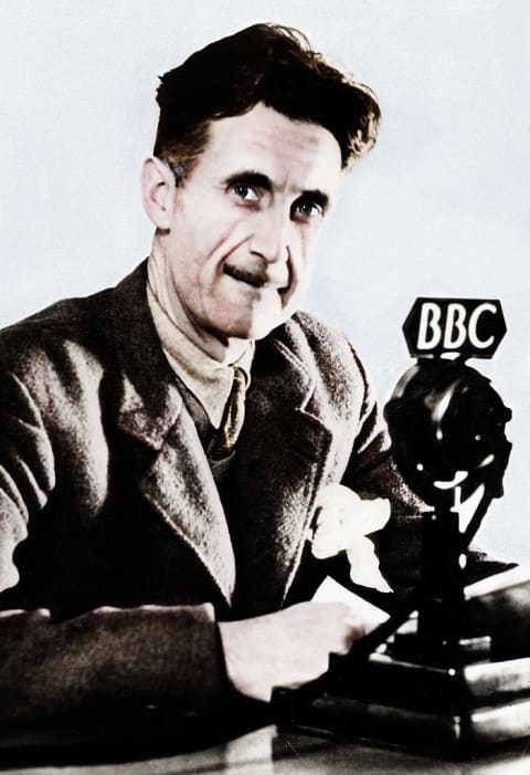 A portrait of George Orwell