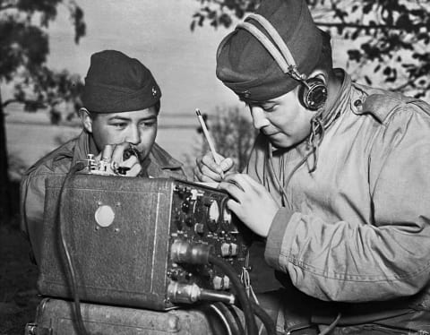 Navajo Code Talkers in the Field.