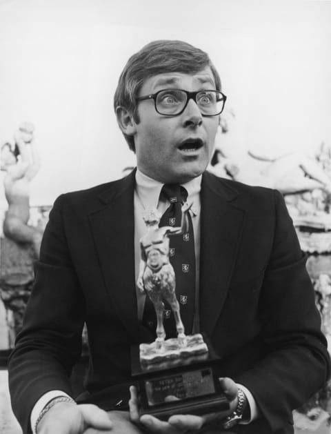 Peter Benchley with a book industry award.