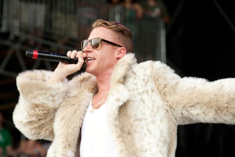 Macklemore performing at the 2013 Bonnaroo Music & Arts Festival.