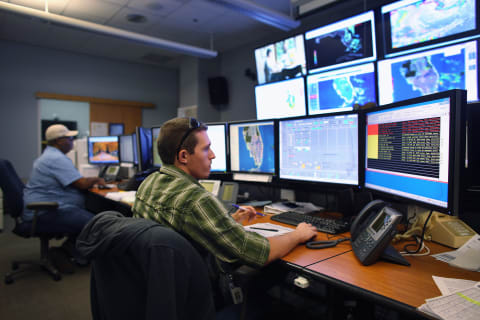 South Florida state officials hold hurricane preparedness drill.