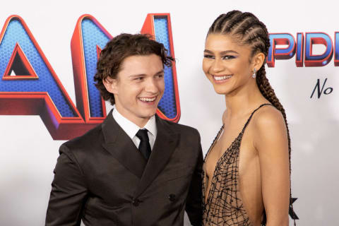 Zendaya with her partner Tom Holland, who she met on the set of "Spider-Man: Homecoming." 