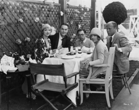 William Haines lunches with his Hollywood friends.