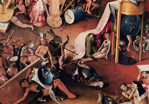 Detail of Hell (right panel) from ‘The Garden of Earthly Delights.’