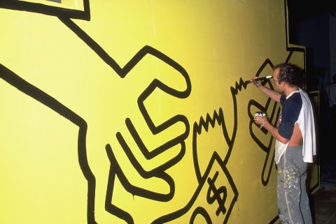 Keith Haring painting.