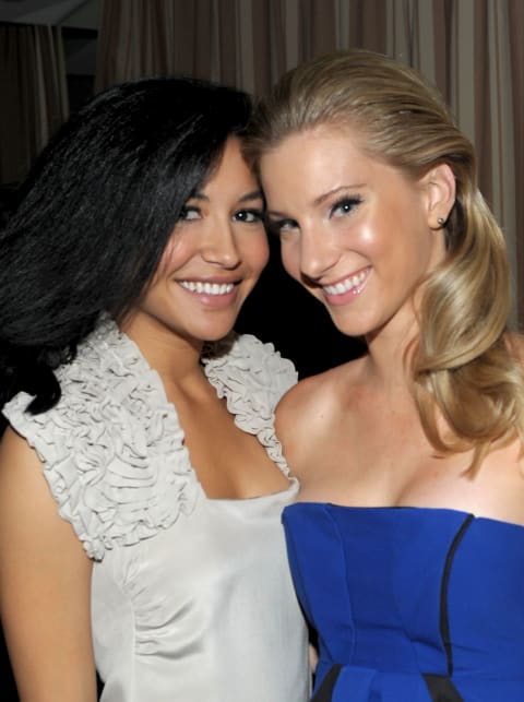 Naya Rivera and Heather Morris in 2010.