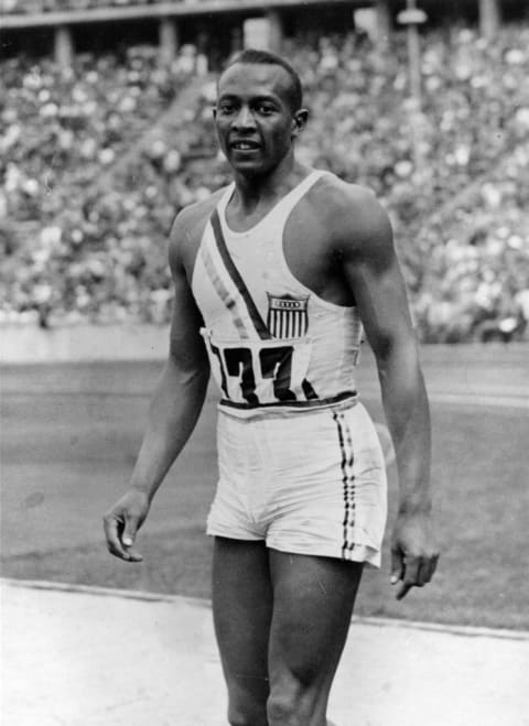 Jesse Owens at the 1936 Summer Olympic Games.