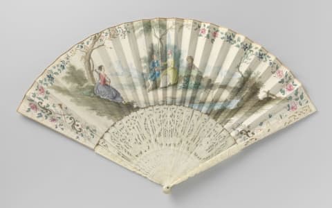 Hand fans came in an array of designs.