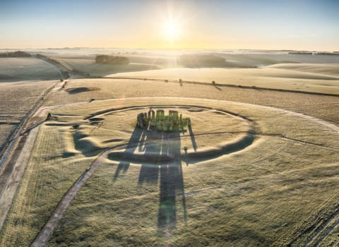 Stonehenge at dawn.