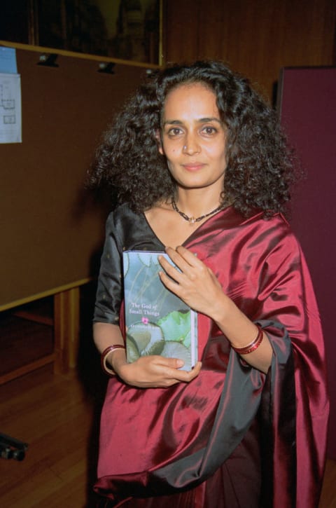 Roy at the Booker Prize Awards.