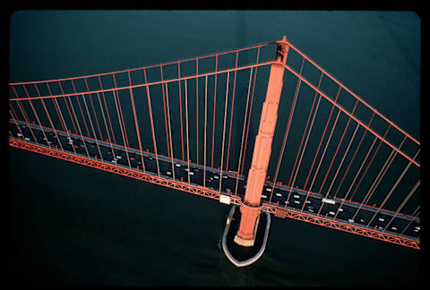 Golden Gate Bridge from above.