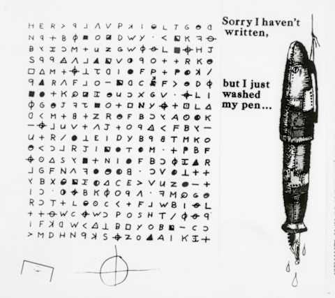 Diagram on Coded Document from Zodiac Killer.